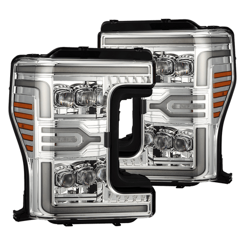 17-19 Ford Super Duty MKII NOVA-Series LED Projector Headlights Chrome | AlphaRex