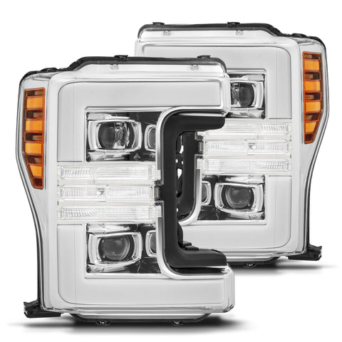 17-19 Ford Super Duty PRO-Series Halogen Projector Headlights Chrome | AlphaRex