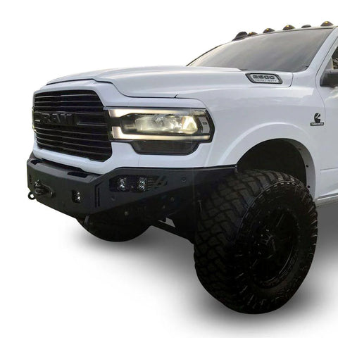 [Open Box] CHASSIS UNLIMITED 2019-2021 RAM 2500/3500 OCTANE SERIES FRONT WINCH BUMPER - (Parking sensors/black powder coat)