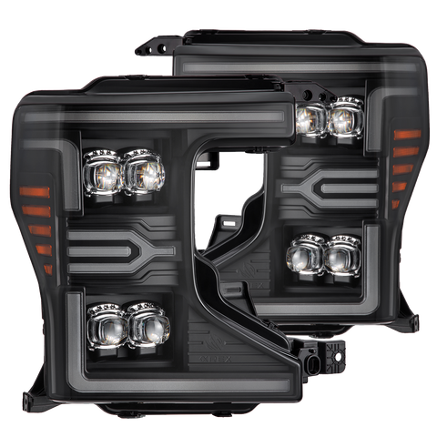 20-22 Ford Super Duty NOVA-Series LED Projector Headlights Black | AlphaRex