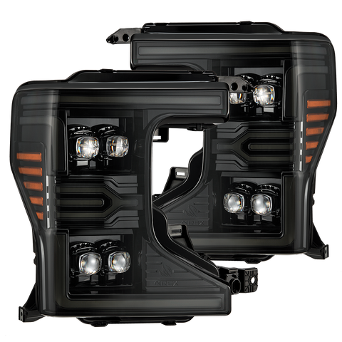 20-22 Ford Super Duty NOVA-Series LED Projector Headlights Alpha-Black | AlphaRex