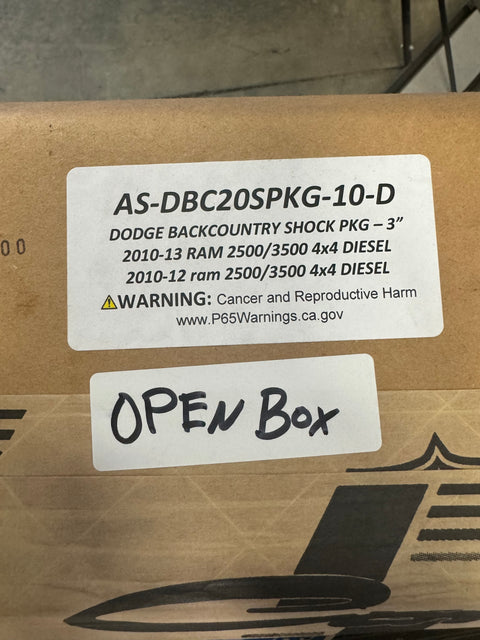 [Open Box] Carli DODGE BACKCOUNTRY SHOCK PKG - 3" 2010-13 RAM 2500/3500 4x4 DIESEL