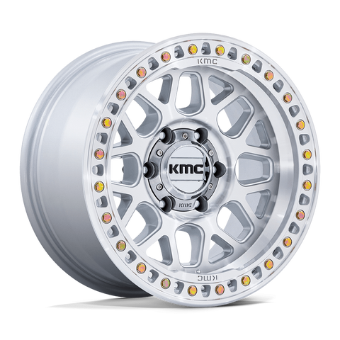 KMC KM549 GLOSS SILVER W/ MACHINED FACE GRS Wheel