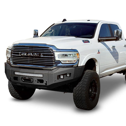 CHASSIS UNLIMITED 2019-2021 RAM 2500/3500 ATTITUDE SERIES FRONT WINCH BUMPER- NO PARKING SENSORS - CJC Off Road