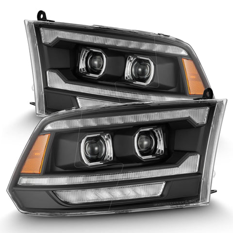 Alpha Rex 09-18 Ram Truck LUXX-Series (5th Gen 2500 G2 Style) LED Projector Headlights Black - CJC Off Road