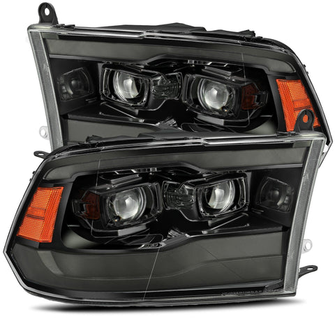 Alpha Rex 09-18 Ram Truck LUXX-Series LED Projector Headlights Alpha-Black - CJC Off Road