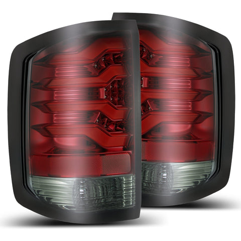 Alpha rex 14-18 Chevrolet Silverado 1500 / 15-19 Silverado 2500HD/3500HD / 15-19 GMC Sierra 3500HD Dually PRO-Series LED Tail Lights Red Smoke - CJC Off Road