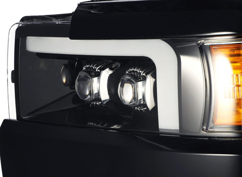 Alpha Rex 15-19 Chevrolet Silverado 2500HD/3500HD NOVA-Series LED Projector Headlights Jet Black G2 - CJC Off Road