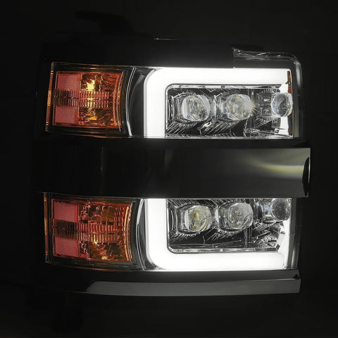 Alpha Rex 15-19 Chevrolet Silverado 2500HD/3500HD NOVA-Series LED Projector Headlights Chrome G2 - CJC Off Road