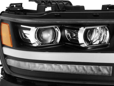 Alpha Rex 19-22 Ram 1500 LUXX-Series LED Projector Headlights Jet Black - CJC Off Road