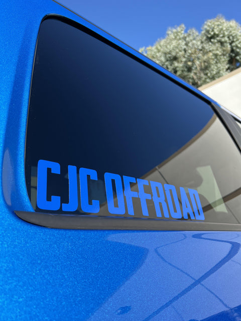 CJC Off Road Long Window Sticker - CJC Off Road