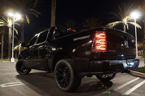 Alpha Rex 19-22 Ram 1500 LUXX-Series LED Tail Lights Black-Red - CJC Off Road