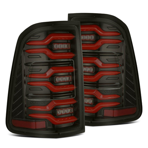 Alpha Rex 19-22 Ram 1500 LUXX-Series LED Tail Lights Black-Red - CJC Off Road